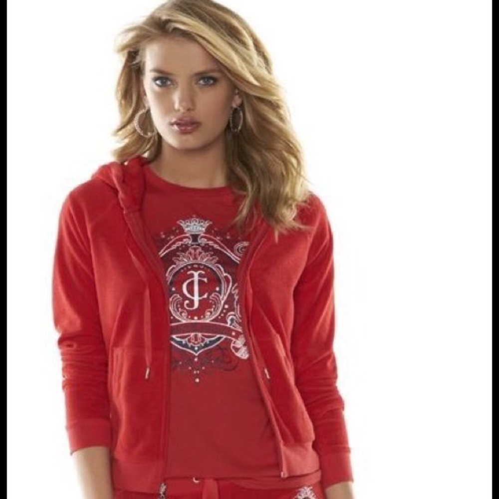 Juicy Couture Tracksuit Red Crest Terry Capri NWT - Picture 5 of 7